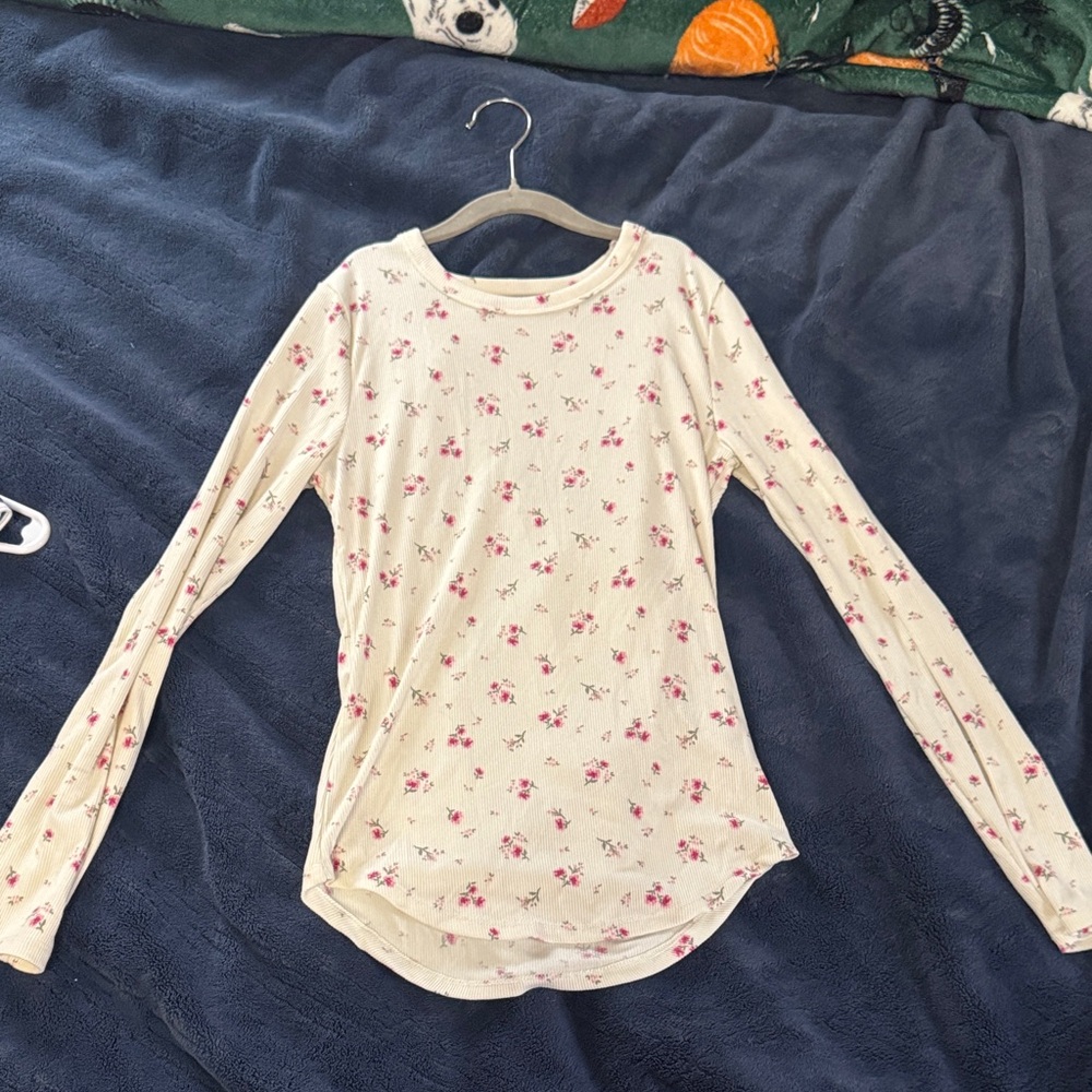 No Boundaries Floral Ribbed Top